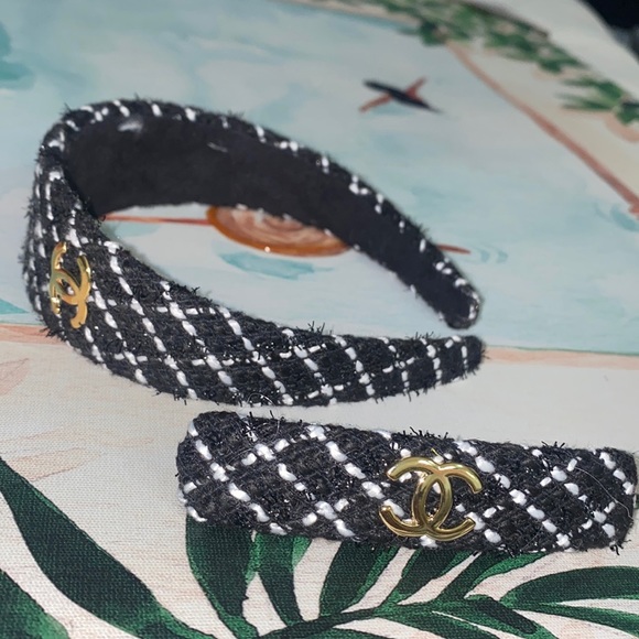 2pc Stylish Black ✨ Headband & Hair Clip Set - Picture 2 of 7